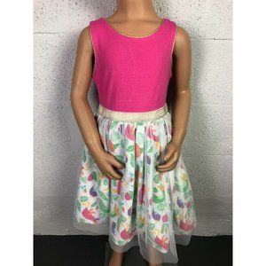 Sweet Heart Rose Bird Printed Pink Dress Size 6X